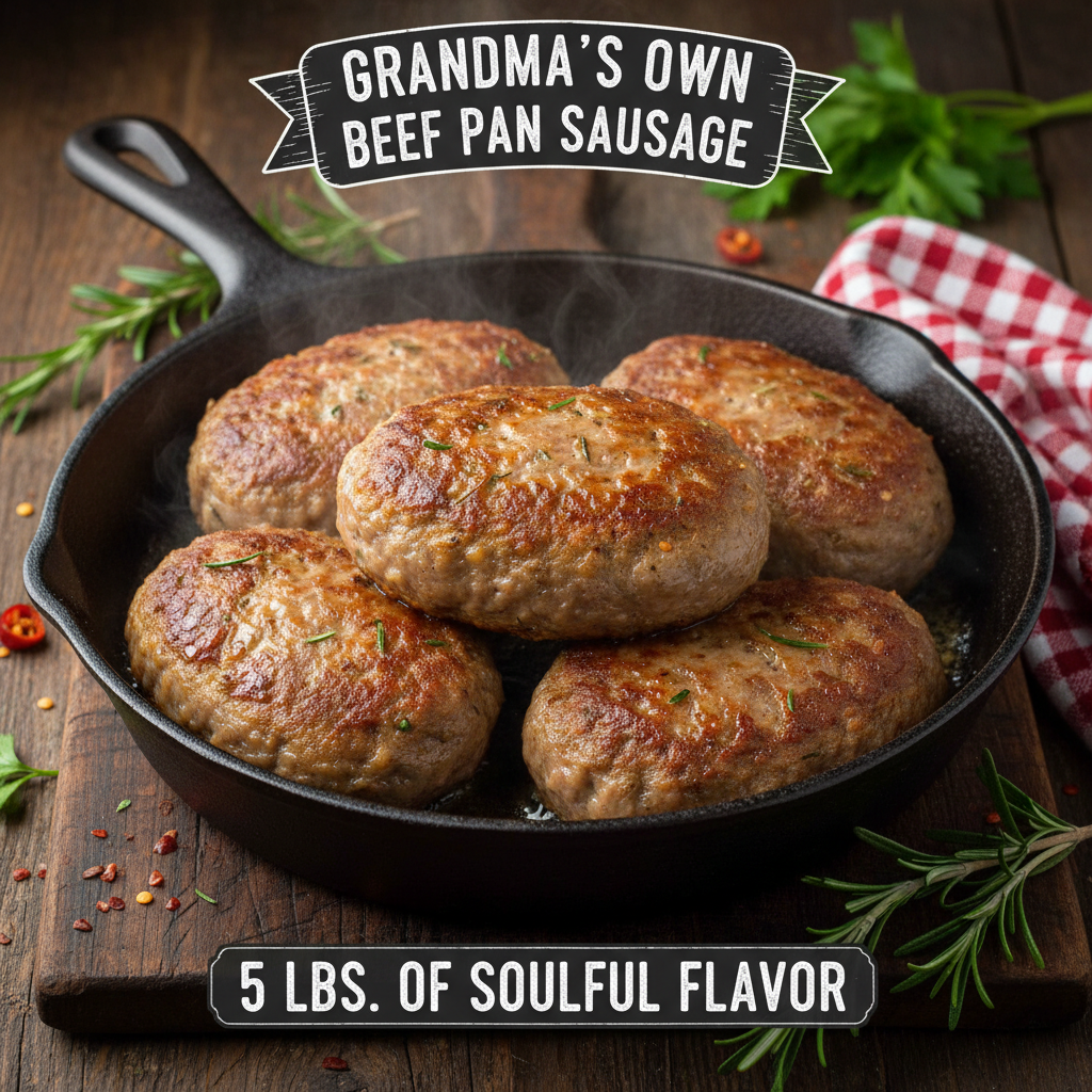 Beef Pan Sauge 5 Lb Up