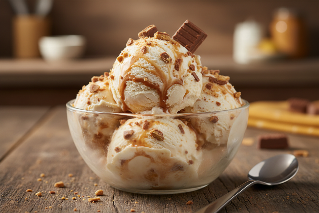 Butterfinger Ice Cream