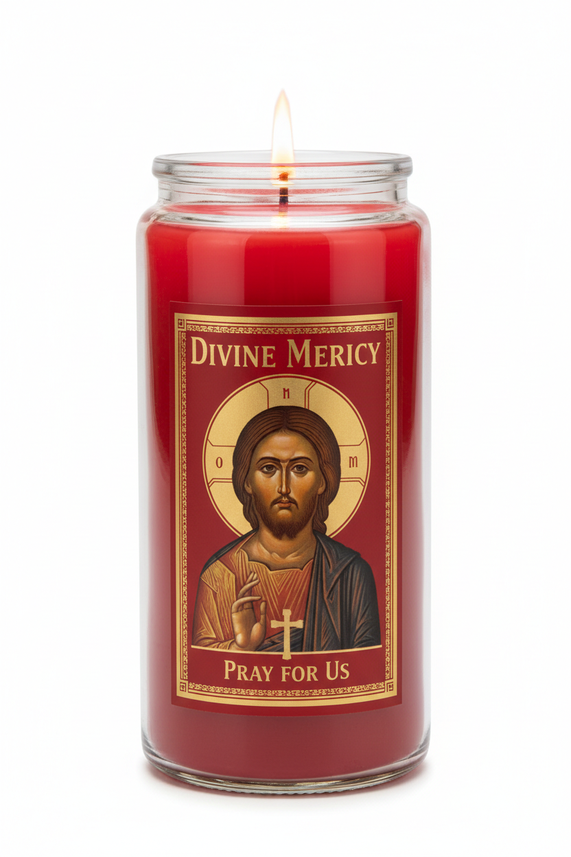 Candle Jesus Red