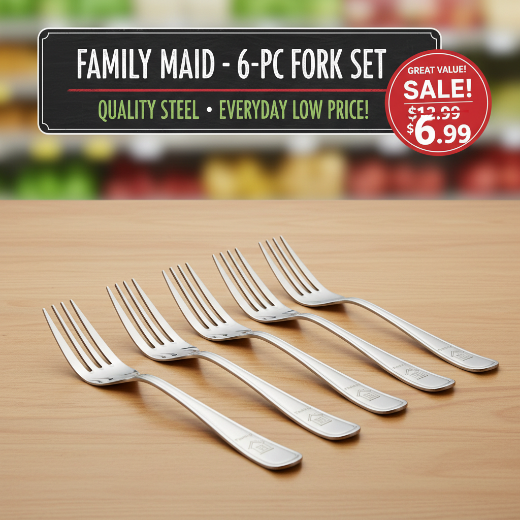 Family Maid 6 Pc Fork