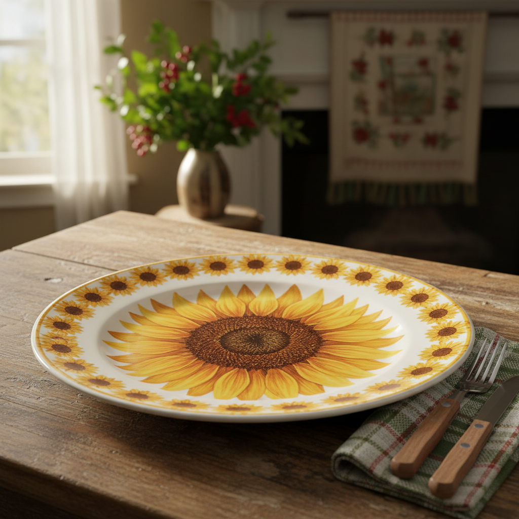 Family Maid Sunflower Dinner Plate