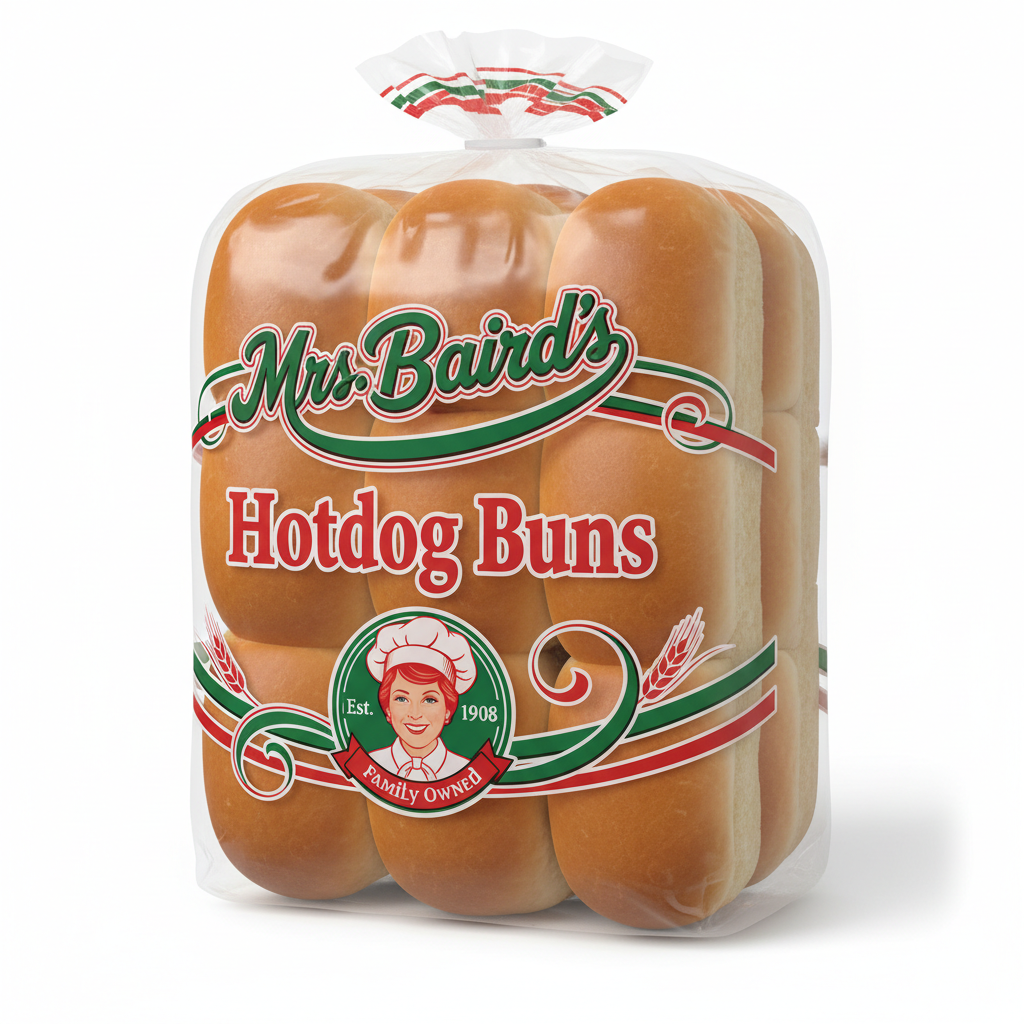 Mrs Bairds Hotdog Buns
