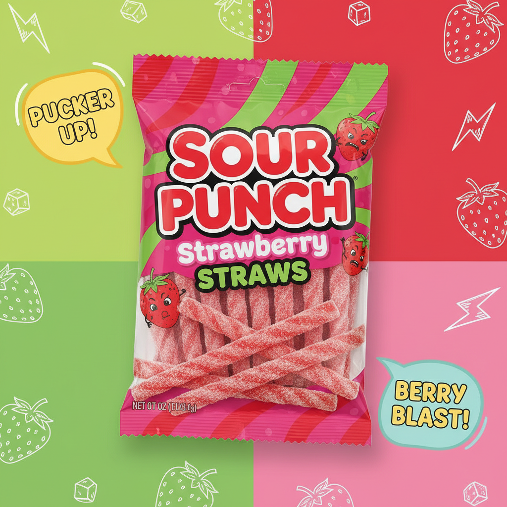 Strawberry Sour Punch Straws