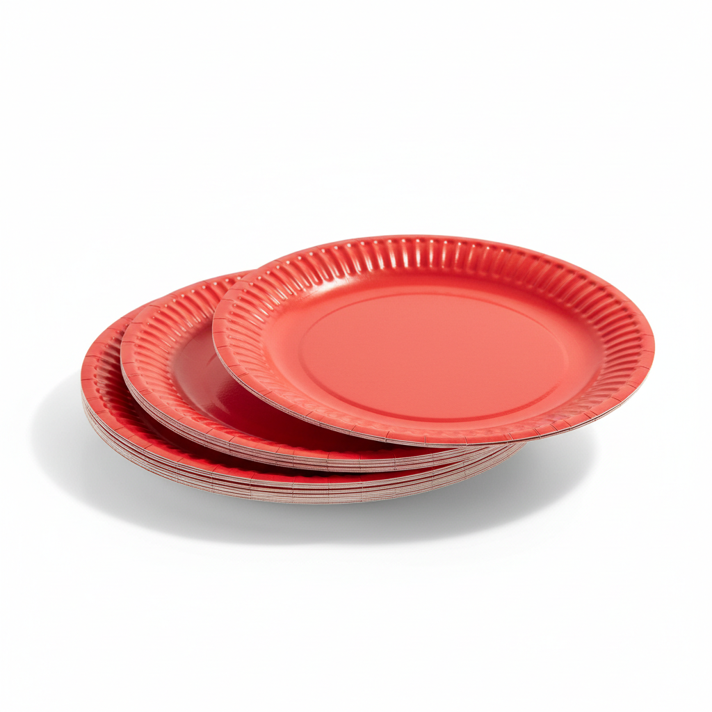 Unique 8 Inch Paper Plates Red