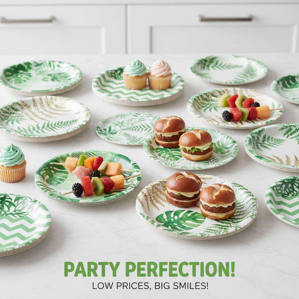 Unique Small Paper Plates Green