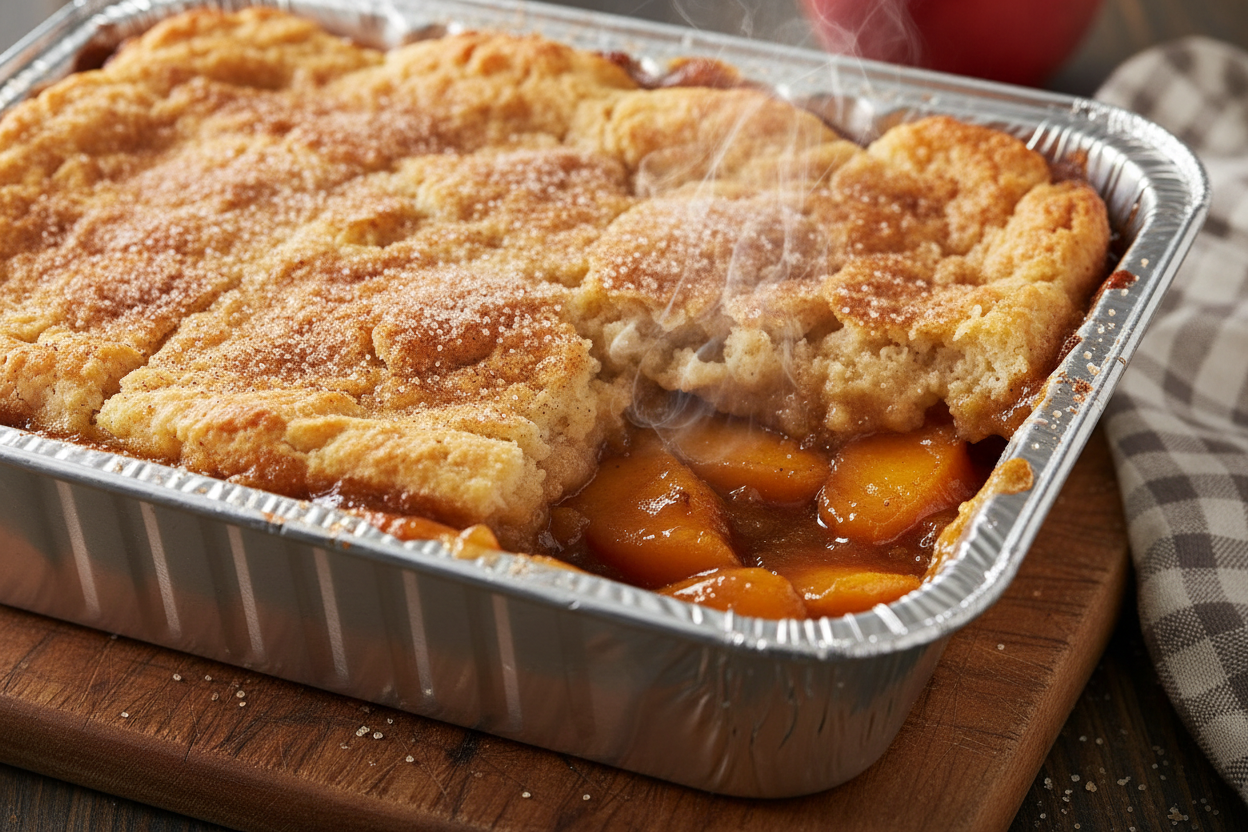 1/2 Pan Peach Cobbler