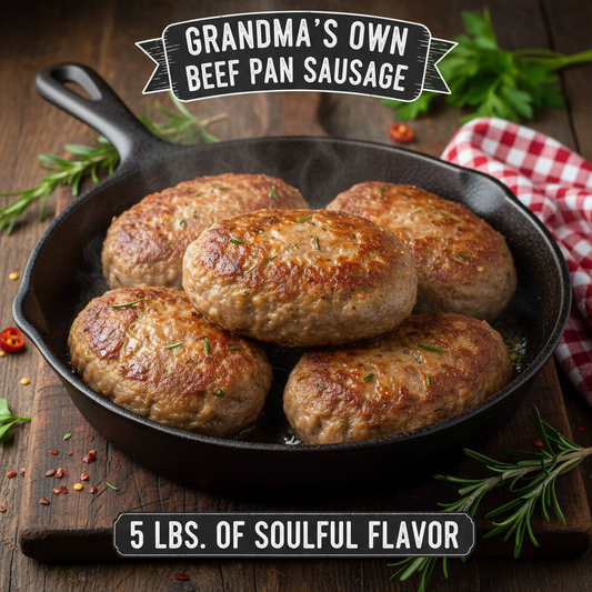 Beef Pan Sauge 5 Lb Up