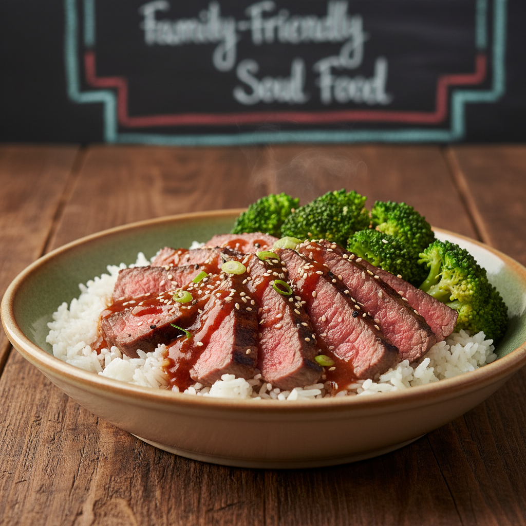 Beef Steak /brococoli Bowl