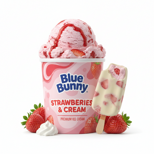 Blue Bunny Strawberries And Cream