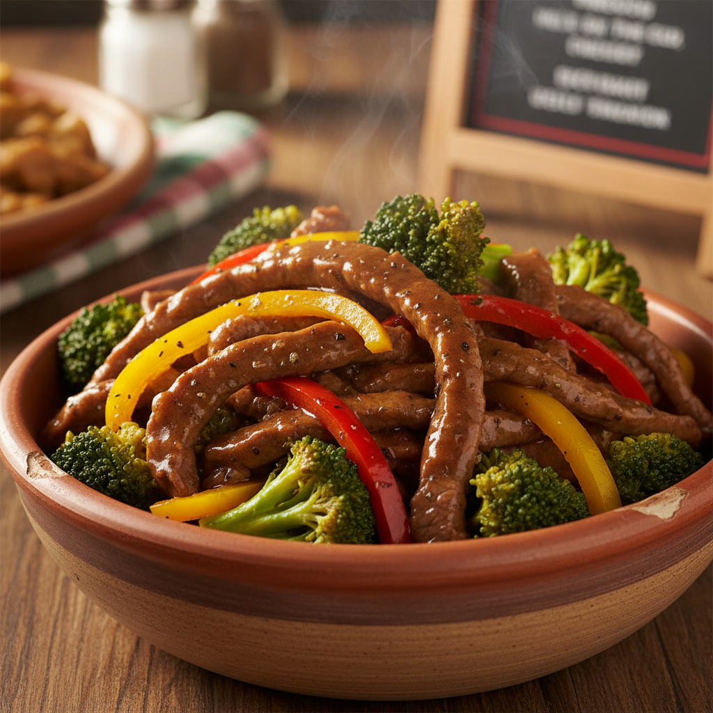 Bowl Beef Brococoli/ Pepper Steak