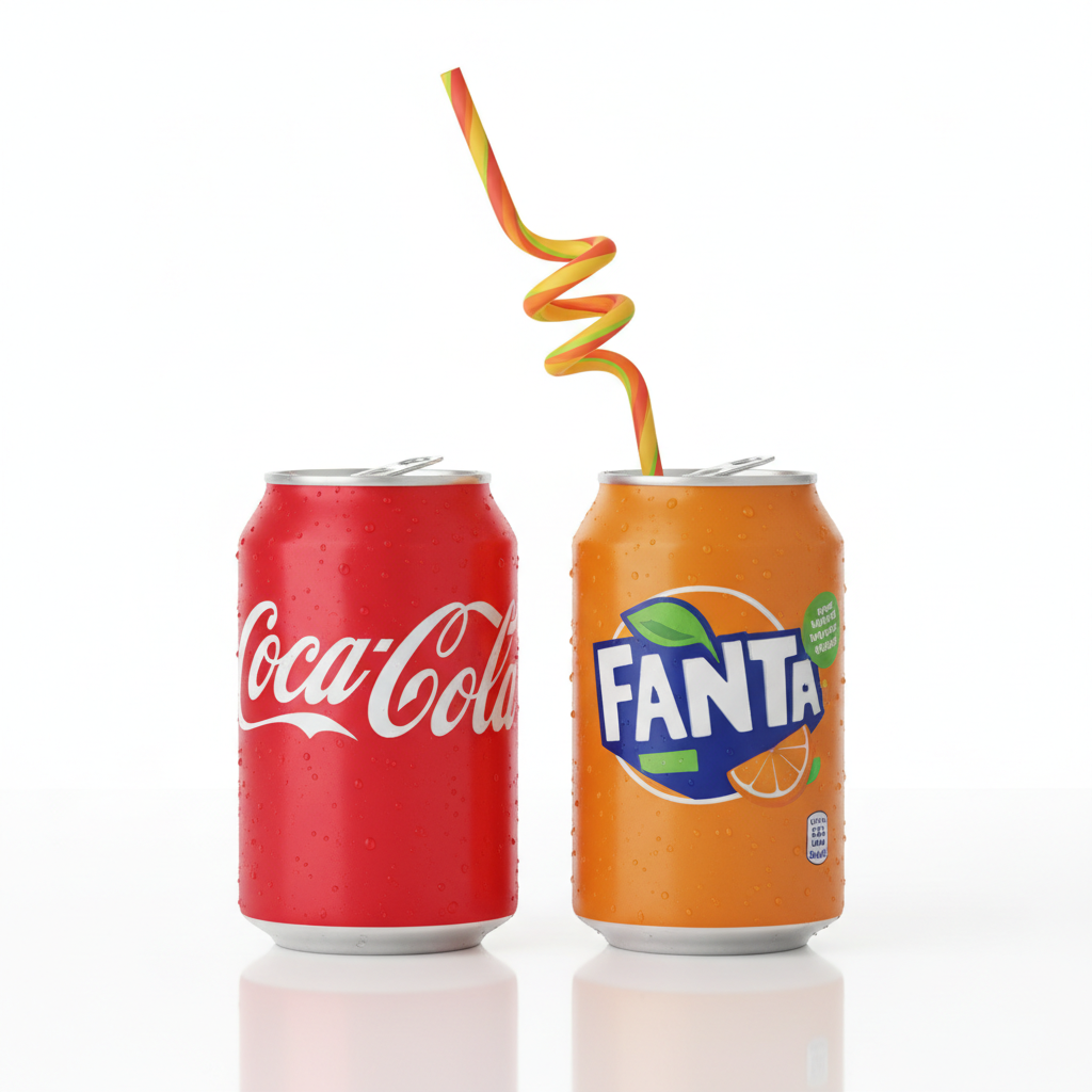 Coke Single Fanta Straw