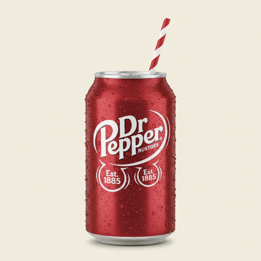 Dr Pepper Can Single Straw Cream