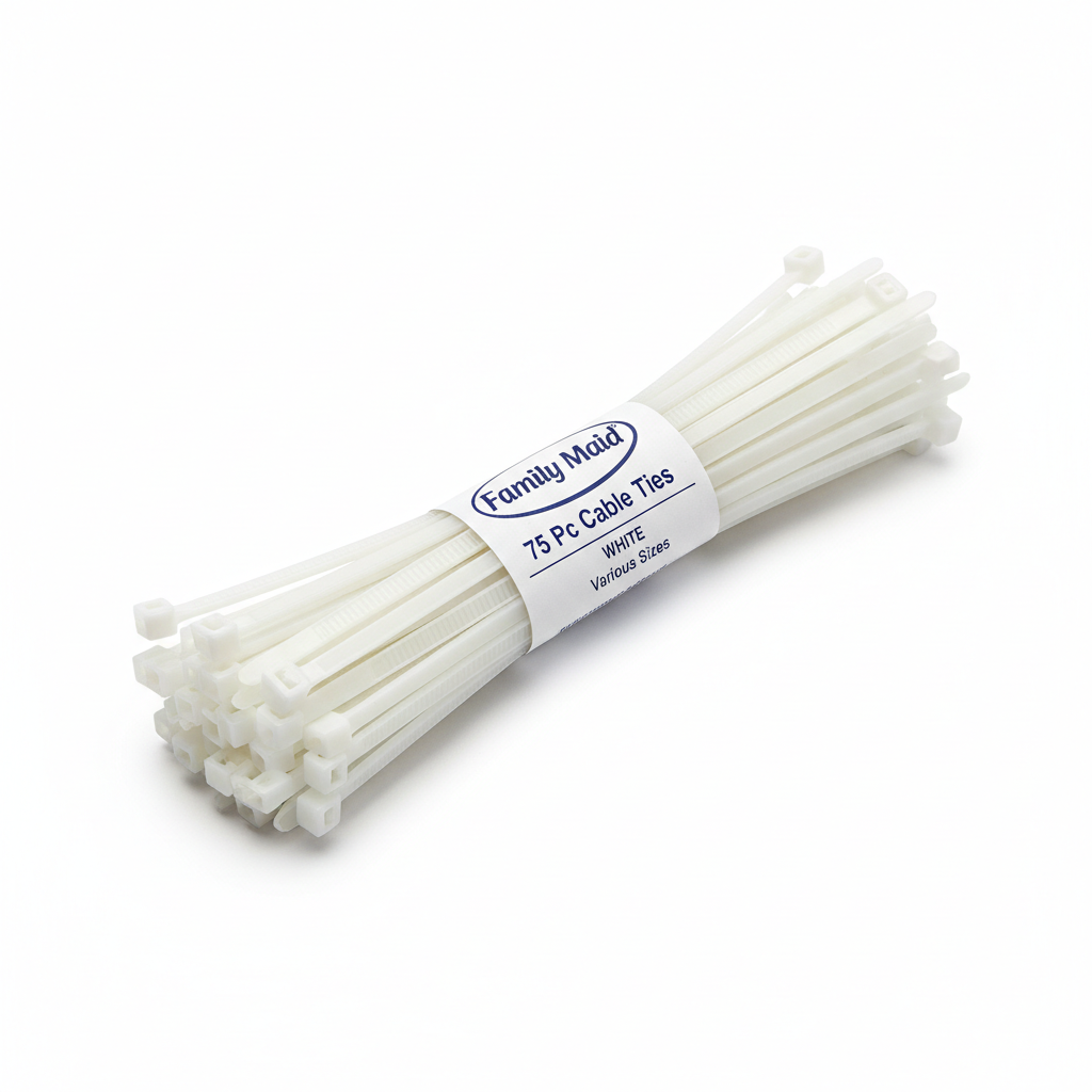 Family Maid 75 Pc Cable Ties Wt