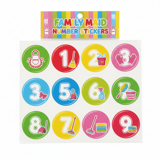 Family Maid Number Stickers