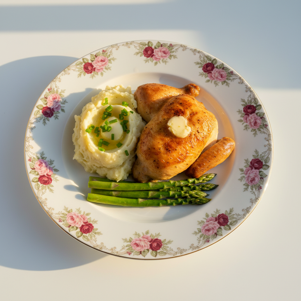 Family Maid Rose Dinner Plate