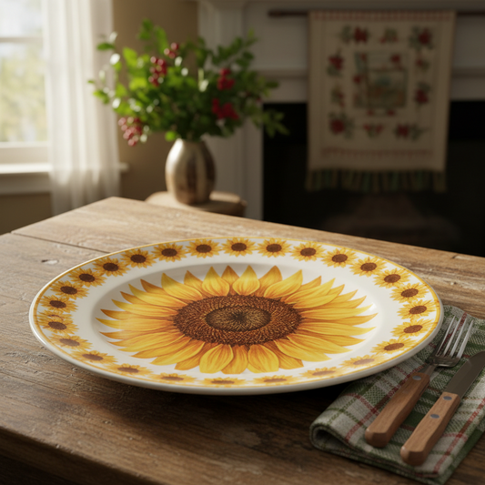 Family Maid Sunflower Dinner Plate