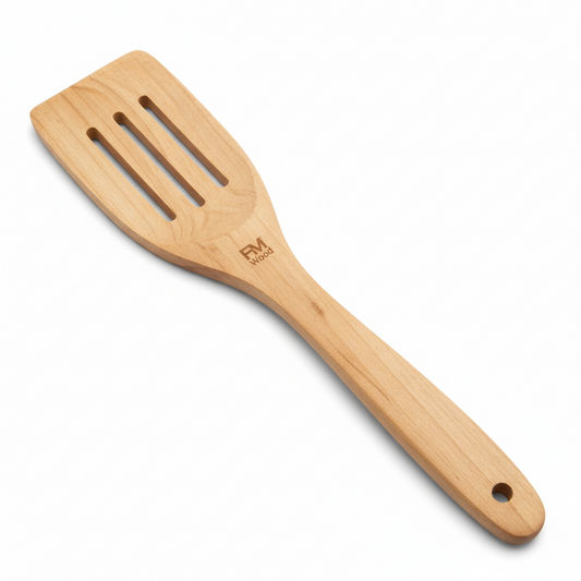 Fm Wood Slotted Spatula