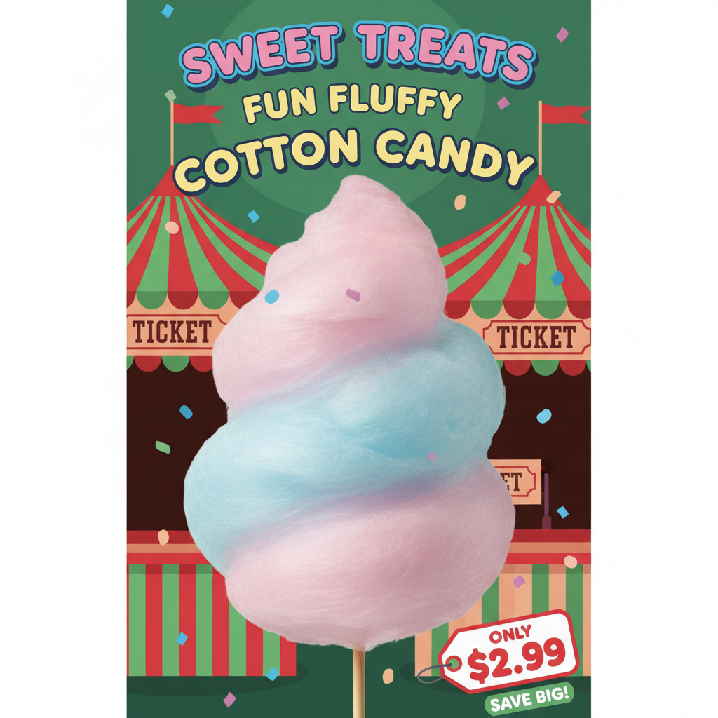 Fun Sweet Cottonn Candy
