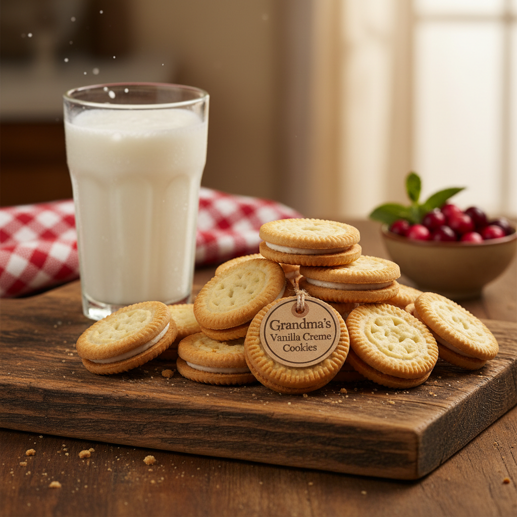 Grandmas Vanilla Creme Cookies