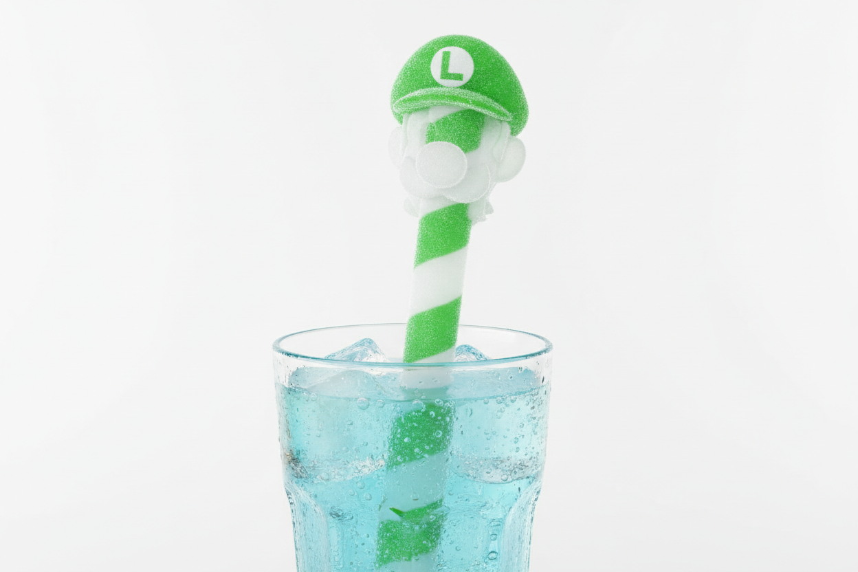 Luigi Ice Straw