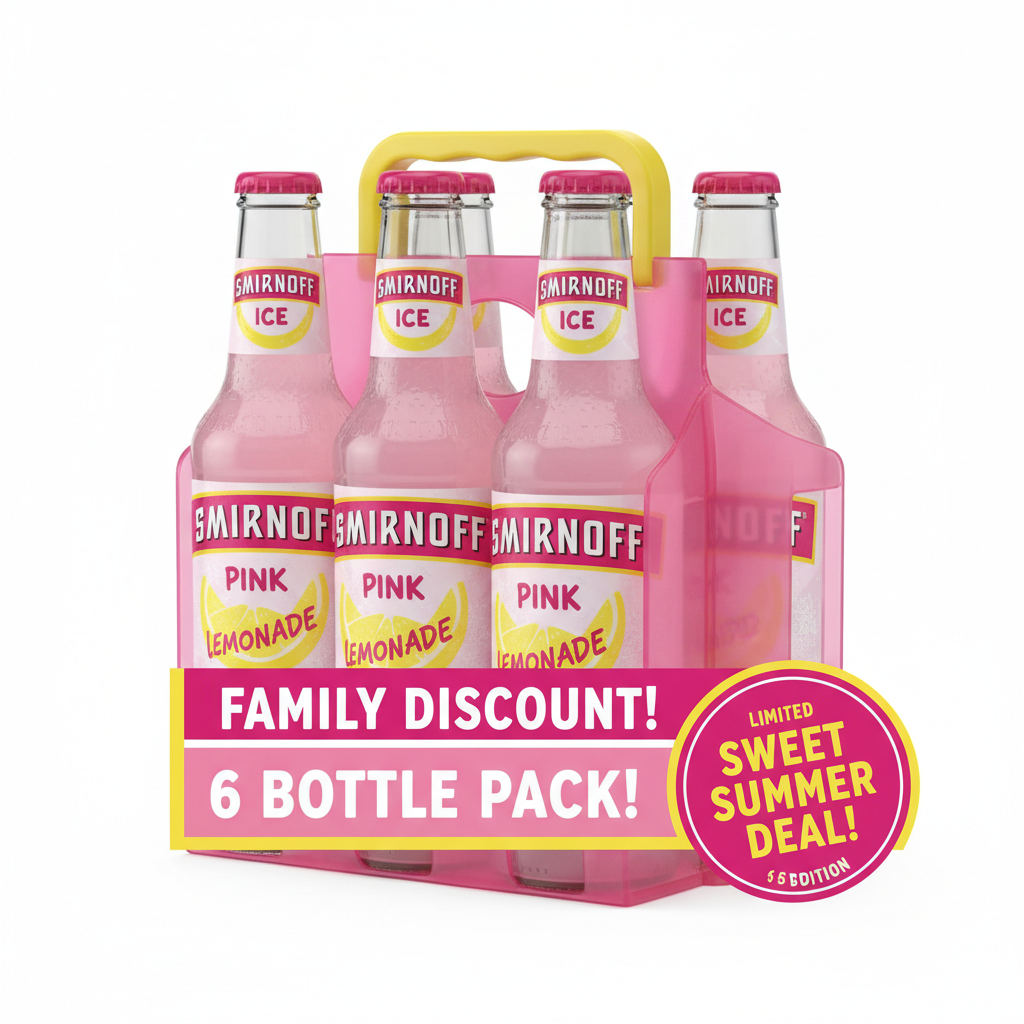 Smirinoff Ice Pink 6 Pack