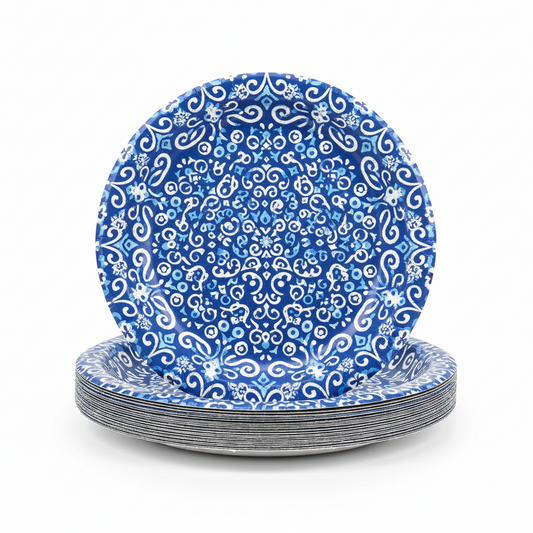 Unique 8 Inch Paper Plates Blue