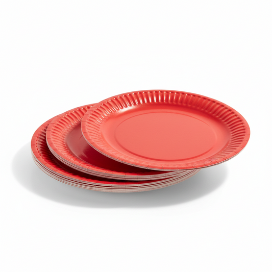 Unique 8 Inch Paper Plates Red