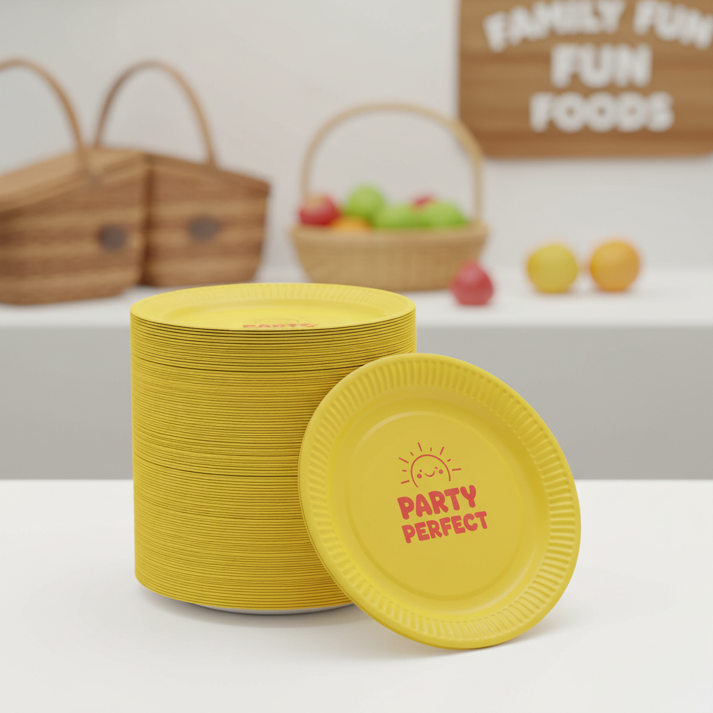 Unique 8 Inch Paper Plates Yellow