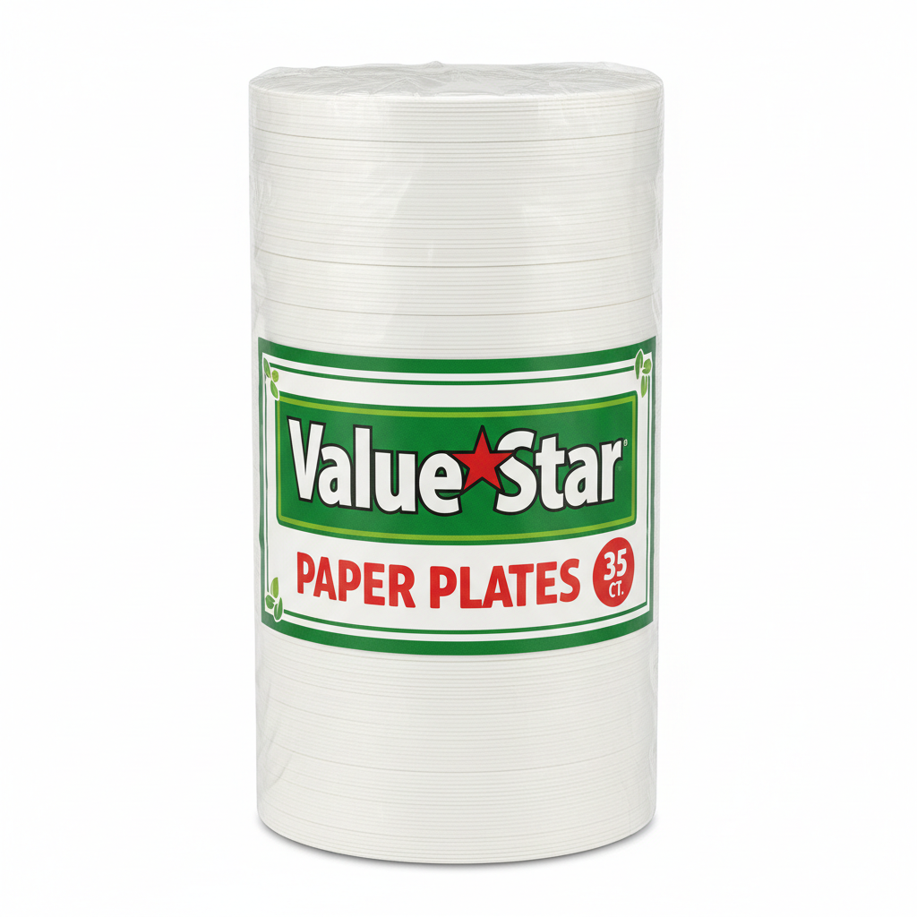 Value Star Paper Plates 35ct