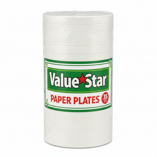 Value Star Paper Plates 35ct