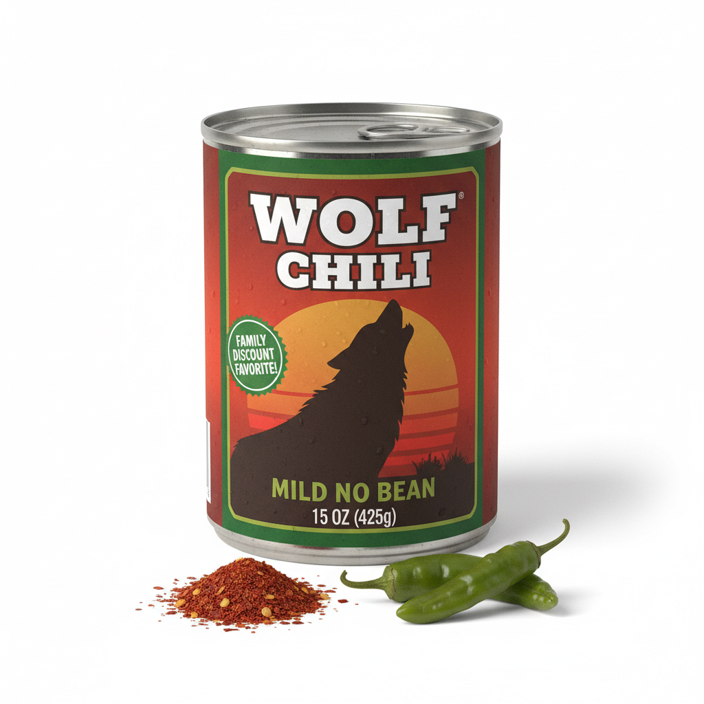 Wolf Chili Mild Nobean 15 Oz